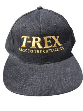 Vtg 90s T-Rex Cretaceous Movie Promo Trucker Hat Adjustable Cap Dinosaurs Dino